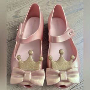 Mini Melissa rose gold girls shoes size 12